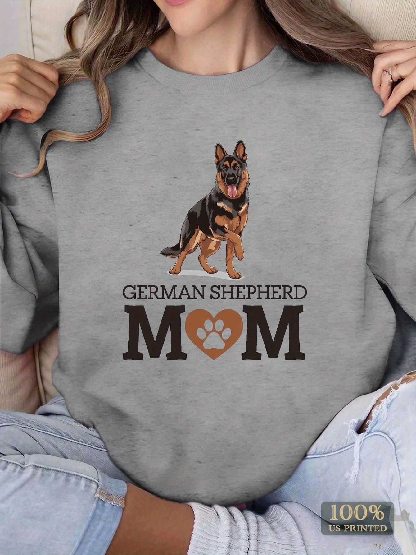 German Shepherd Mom Sweatshirt - Soft, Comfortable, Perfect for Dog Lovers German Shepherd Mom Sweatshirt - Soft, Comfortable, Perfect for Dog Lovers